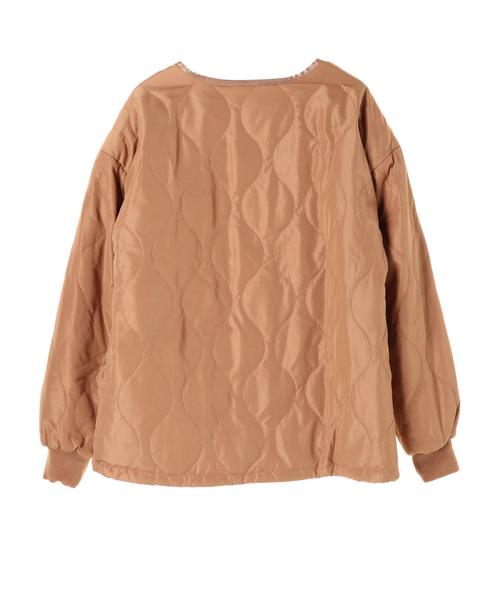 YECCA VECCA(イェッカヴェッカ)の「・Vネックキルティングブルゾン(ブルゾン・レディース・ネイビー/カーキ/キャメル・FREE)」の16枚目の写真