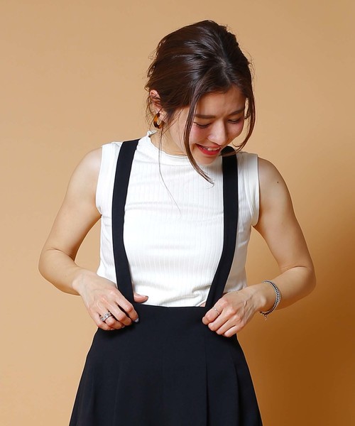 WHYTO.(ホワイト)の「「WHYTO. / ホワイト」シルク混バックレースアップノースリーブリブニット(Tシャツ/カットソー・レディース・ブラック/オフホワイト/ピンクベージュ/グレイッシュベージュ/ダークオレンジ・38/36)」の15枚目の写真