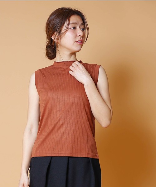 WHYTO.(ホワイト)の「「WHYTO. / ホワイト」シルク混バックレースアップノースリーブリブニット(Tシャツ/カットソー・レディース・ブラック/オフホワイト/ピンクベージュ/グレイッシュベージュ/ダークオレンジ・38/36)」の17枚目の写真