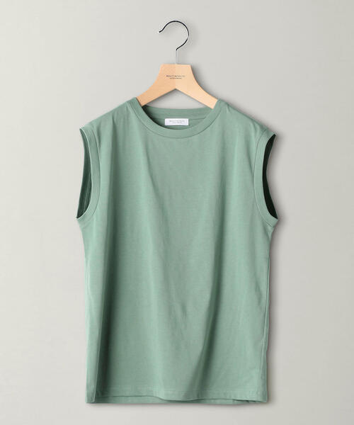 BEAUTY&YOUTH UNITED ARROWS（ビューティーアンドユースユナイテッドアローズ）の「BY∴ クリアコットンノースリーブカットソーо（Tシャツ/カットソー・レディース・オレンジ/モカ/ブラック/ホワイト/ベージュ/ライム・FREE）」の8枚目の写真