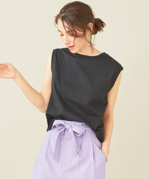 BEAUTY&YOUTH UNITED ARROWS（ビューティーアンドユースユナイテッドアローズ）の「BY∴ クリアコットンノースリーブカットソーо（Tシャツ/カットソー・レディース・オレンジ/モカ/ブラック/ホワイト/ベージュ/ライム・FREE）」の20枚目の写真