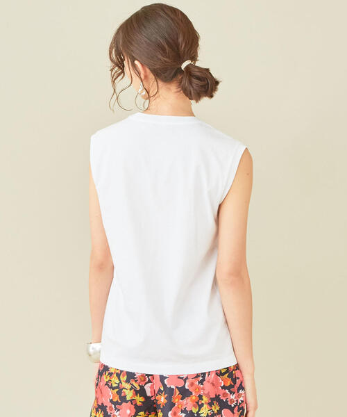 BEAUTY&YOUTH UNITED ARROWS（ビューティーアンドユースユナイテッドアローズ）の「BY∴ クリアコットンノースリーブカットソーо（Tシャツ/カットソー・レディース・オレンジ/モカ/ブラック/ホワイト/ベージュ/ライム・FREE）」の14枚目の写真