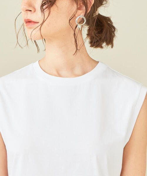 BEAUTY&YOUTH UNITED ARROWS（ビューティーアンドユースユナイテッドアローズ）の「BY∴ クリアコットンノースリーブカットソーо（Tシャツ/カットソー・レディース・オレンジ/モカ/ブラック/ホワイト/ベージュ/ライム・FREE）」の15枚目の写真