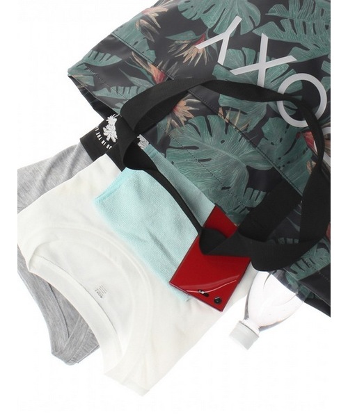 ROXY(ロキシー)の「AFTER ALL/ロキシー 撥水 トートバッグ プール ビーチ ジム ヨガ フィットネス(トートバッグ・レディース・ホワイト/ブラック・FREE)」の3枚目の写真