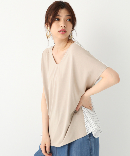 GLOBAL WORK(グローバルワーク)の「【マルチ機能素材】ミリオンアイス2WAYプルオーバー/838035(Tシャツ/カットソー・レディース・ベージュ/ライトグレー/ブラック/ネイビー・MEDIUM/LARGE)」の16枚目の写真