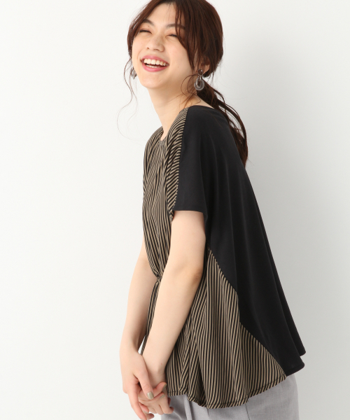 GLOBAL WORK(グローバルワーク)の「【マルチ機能素材】ミリオンアイス2WAYプルオーバー/838035(Tシャツ/カットソー・レディース・ベージュ/ライトグレー/ブラック/ネイビー・MEDIUM/LARGE)」の17枚目の写真