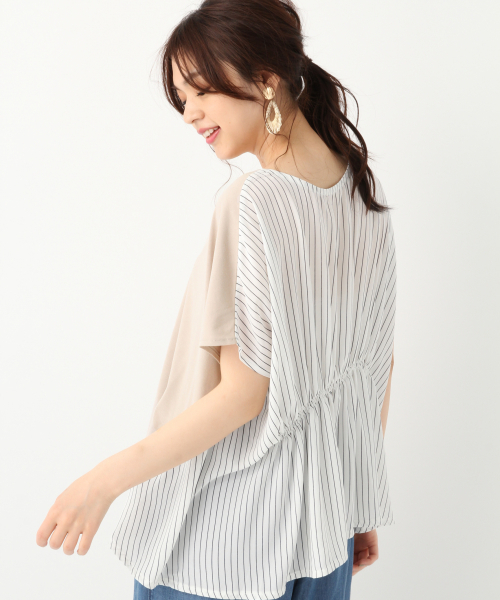 GLOBAL WORK(グローバルワーク)の「【マルチ機能素材】ミリオンアイス2WAYプルオーバー/838035(Tシャツ/カットソー・レディース・ベージュ/ライトグレー/ブラック/ネイビー・MEDIUM/LARGE)」の20枚目の写真
