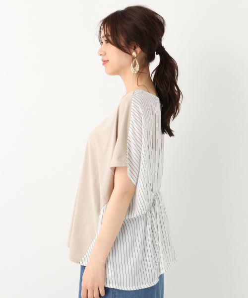GLOBAL WORK(グローバルワーク)の「【マルチ機能素材】ミリオンアイス2WAYプルオーバー/838035(Tシャツ/カットソー・レディース・ベージュ/ライトグレー/ブラック/ネイビー・MEDIUM/LARGE)」の21枚目の写真