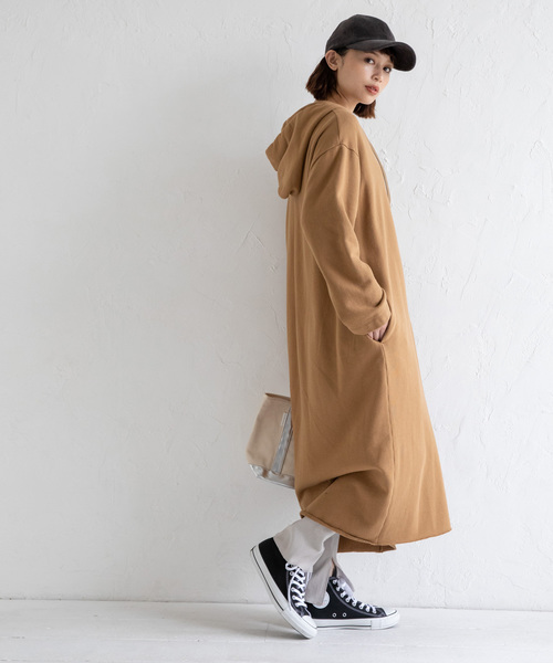 Munich（ミューニック）の「スウェットロングジップパーカー（パーカー・レディース・ブラック/グレー/アイボリー/キャメル・FREE）」の8枚目の写真