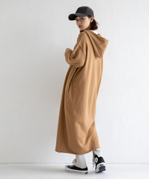 Munich（ミューニック）の「スウェットロングジップパーカー（パーカー・レディース・ブラック/グレー/アイボリー/キャメル・FREE）」の9枚目の写真