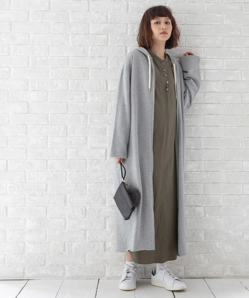 Munich（ミューニック）の「スウェットロングジップパーカー（パーカー・レディース・ブラック/グレー/アイボリー/キャメル・FREE）」の11枚目の写真