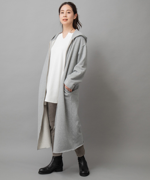 Munich（ミューニック）の「スウェットロングジップパーカー（パーカー・レディース・ブラック/グレー/アイボリー/キャメル・FREE）」の13枚目の写真