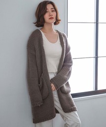 ハンドニット風ロングカーディガン