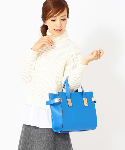 Ray BEAMS（レイビームス）の「Hashibami / 2WAY ボックス トートバッグ（トートバッグ・レディース・ブラック/ブルー・ONE SIZE）」の15枚目の写真