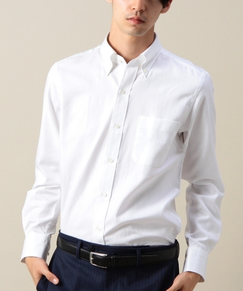 UNITED ARROWS（ユナイテッドアローズ）の「UAＤ  ヘリンボーン ボタンダウン　シャツ ◆（シャツ/ブラウス・メンズ・ホワイト・39cm/41cm/42cm/40cm/38cm/37cm）」の7枚目の写真