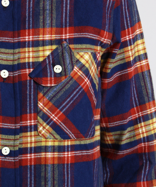 BEAMS BOY(ビームスボーイ)の「BEAMS BOY / ネルチェック シャツワンピース(シャツワンピース・レディース・ネイビー/マルチ/サックスブルー/ベージュ・ONE SIZE)」の9枚目の写真