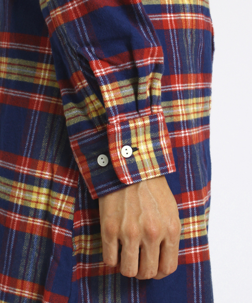 BEAMS BOY(ビームスボーイ)の「BEAMS BOY / ネルチェック シャツワンピース(シャツワンピース・レディース・ネイビー/マルチ/サックスブルー/ベージュ・ONE SIZE)」の12枚目の写真