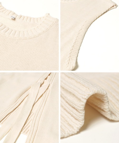 coca（coca）（コカ）の「バックリボンデザインニットベスト（ベスト・レディース・ブラウン/アイボリー・ONE SIZE）」の11枚目の写真
