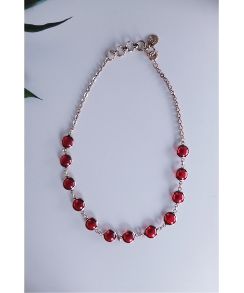 JUNCO Paris(ジュンコパリ)の「CAT EYES CHOKER(チョーカー)」|レッド
