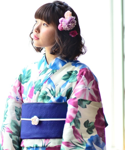 kimonomachi（キモノマチ）の「レディース 浴衣帯 兵児帯 日本製 KIMONOMACHI オリジナル　ビビットカラー（浴衣・レディース・パープル/レッド/イエロー/ブルー/グリーン・FREE）」の7枚目の写真