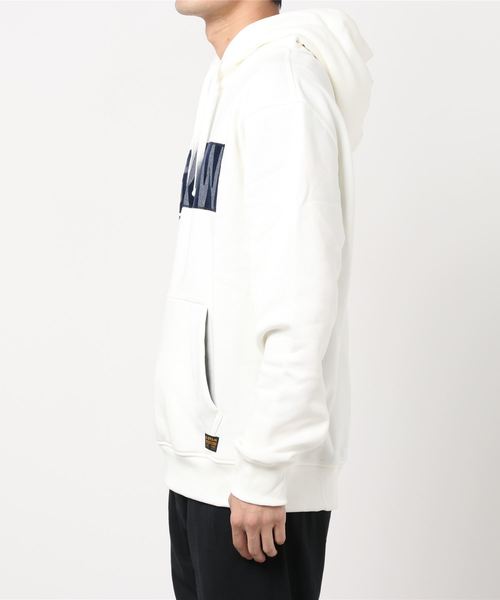 G-STAR（ジースター）の「Applique Logo Hooded Sweater（パーカー・メンズ・ダークブラック/オフホワイト・MEDIUM/LARGE/SMALL/X-LARGE/X-SMALL）」の4枚目の写真