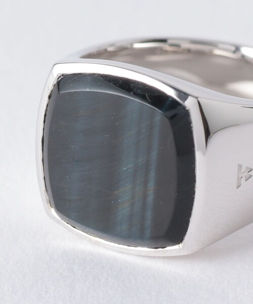 TOM WOOD(トムウッド)の「<TOM WOOD(トムウッド)> BLUEHAWK EYE C WOMENS/リング □□ ¨(リング・メンズ・ネイビー・48/50/52/56/54)」の4枚目の写真