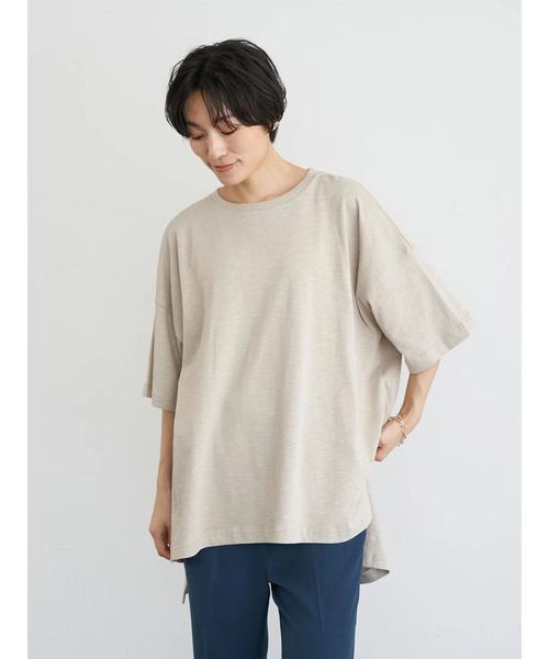AMERICAN HOLIC(アメリカンホリック)の「サイドスリットカットチュニック1 *(Tシャツ/カットソー・レディース・その他7/グレイッシュベージュ/キャメル/オフホワイト・FREE)」の5枚目の写真