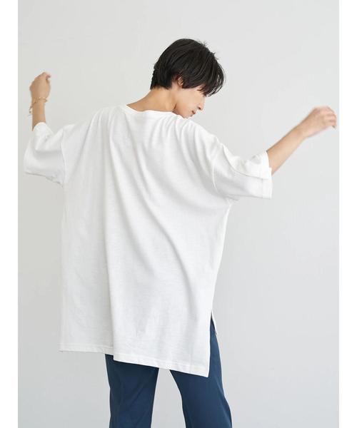 AMERICAN HOLIC(アメリカンホリック)の「サイドスリットカットチュニック1 *(Tシャツ/カットソー・レディース・その他7/グレイッシュベージュ/キャメル/オフホワイト・FREE)」の10枚目の写真