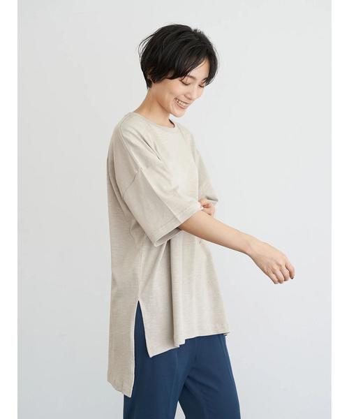 AMERICAN HOLIC(アメリカンホリック)の「サイドスリットカットチュニック1 *(Tシャツ/カットソー・レディース・その他7/グレイッシュベージュ/キャメル/オフホワイト・FREE)」の7枚目の写真