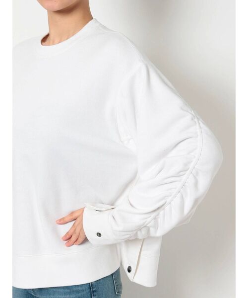 GYDA(ジェイダ)の「sleeveギャザードッキングスウェットTOPS(スウェット・レディース・チャコールグレー/オフホワイト/カーキ・FREE)」の19枚目の写真