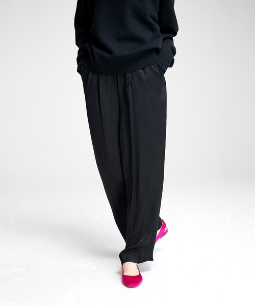 NOISE MAKER(ノイズメーカー)の「Peacock pattern Wide pants/クジャク柄ジャガード織ワイドパンツ(その他パンツ・レディース・ブラック/レッド・36/38)」の11枚目の写真