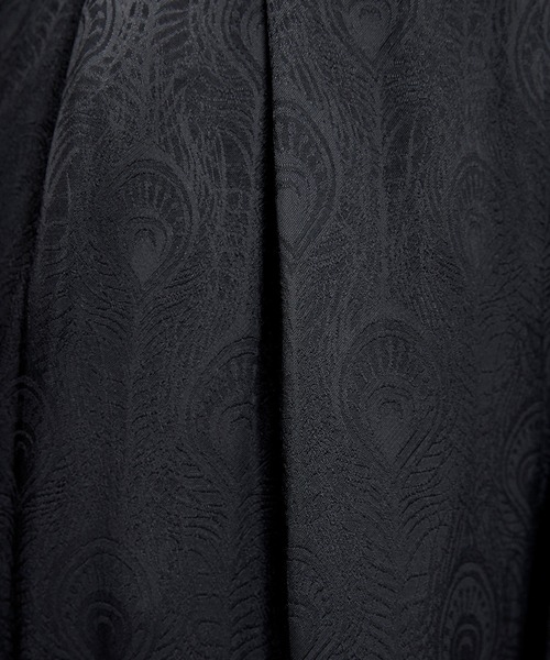 NOISE MAKER(ノイズメーカー)の「Peacock pattern Wide pants/クジャク柄ジャガード織ワイドパンツ(その他パンツ・レディース・ブラック/レッド・36/38)」の6枚目の写真