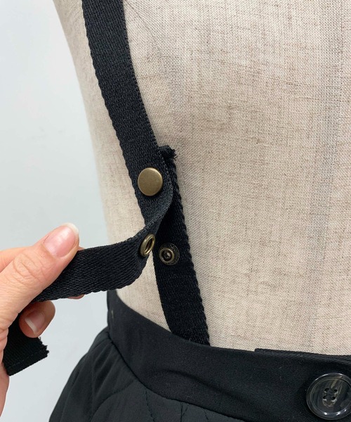 PICCIN（ピッチン）の「肩ひも付きキルトスカート（スカート・レディース・ブラック/ベージュ/カーキ・M/L）」の15枚目の写真