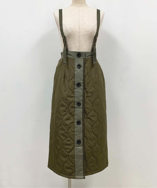 PICCIN（ピッチン）の「肩ひも付きキルトスカート（スカート・レディース・ブラック/ベージュ/カーキ・M/L）」の18枚目の写真