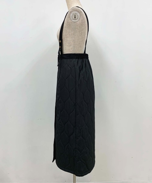 PICCIN（ピッチン）の「肩ひも付きキルトスカート（スカート・レディース・ブラック/ベージュ/カーキ・M/L）」の13枚目の写真