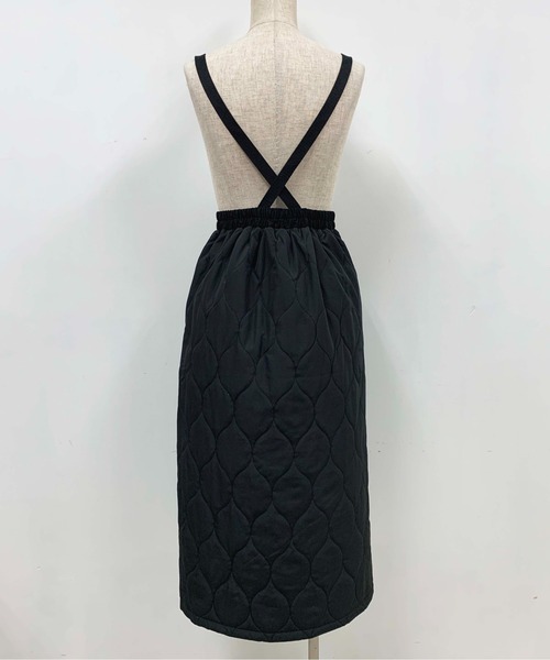 PICCIN（ピッチン）の「肩ひも付きキルトスカート（スカート・レディース・ブラック/ベージュ/カーキ・M/L）」の11枚目の写真