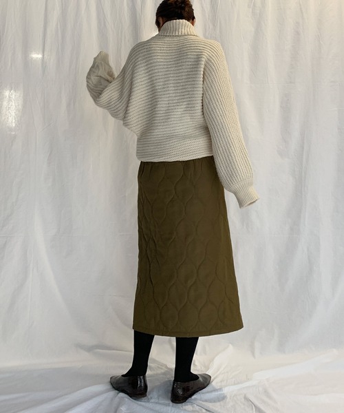 PICCIN（ピッチン）の「肩ひも付きキルトスカート（スカート・レディース・ブラック/ベージュ/カーキ・M/L）」の14枚目の写真