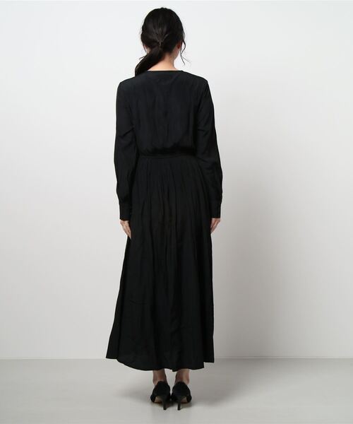 coca（coca）（コカ）の「ヴィンテージサテンロングワンピース（ワンピース・レディース・ライトグリーン/ブラック・ONE SIZE）」の4枚目の写真