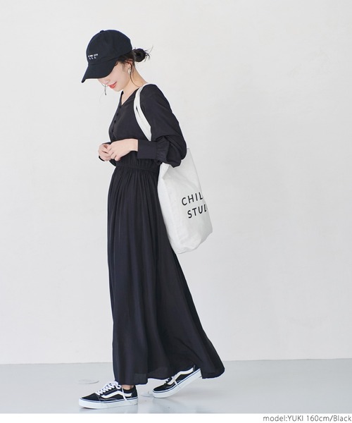 coca（coca）（コカ）の「ヴィンテージサテンロングワンピース（ワンピース・レディース・ライトグリーン/ブラック・ONE SIZE）」の13枚目の写真