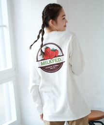 MILKFED. | STRAWBERRY PRINT L/S TEE(Tシャツ/カットソー)