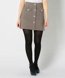 LODISPOTTO（ロディスポット）の「フロントボタンチェック台形ミニスカート（スカート）」