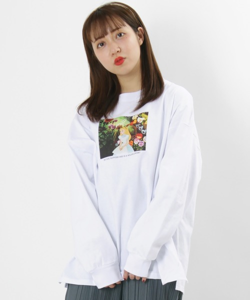 セール Disney ディズニー ミッキーマウス キャラクター バックプリント ビッグシルエット ロングスリーブtシャツ Tシャツ カットソー Disney ディズニー のファッション通販 Zozotown