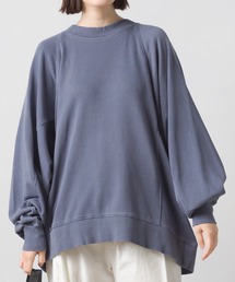 裏毛ピグメントバイオ ラグランビッグプルオーバー スウェット