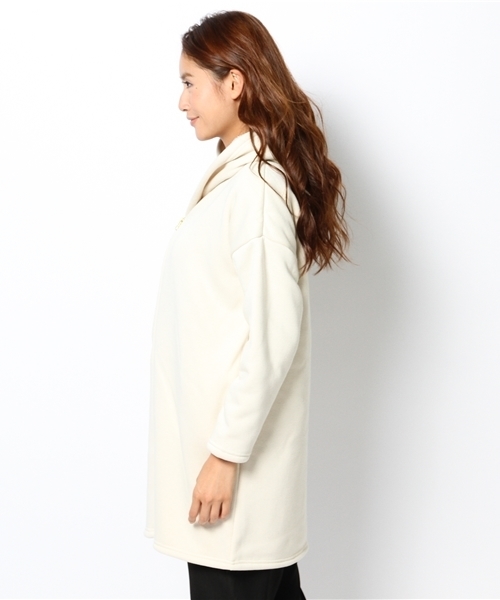 DISCOAT（ディスコート）の「【Discoat】裏ボアビッグフードパーカー（パーカー・レディース・クリーム/グレー/ネイビー・ﾌﾘ-）」の9枚目の写真