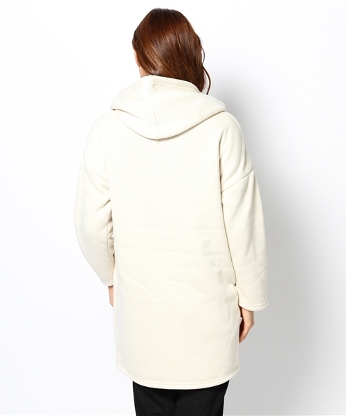 DISCOAT（ディスコート）の「【Discoat】裏ボアビッグフードパーカー（パーカー・レディース・クリーム/グレー/ネイビー・ﾌﾘ-）」の10枚目の写真