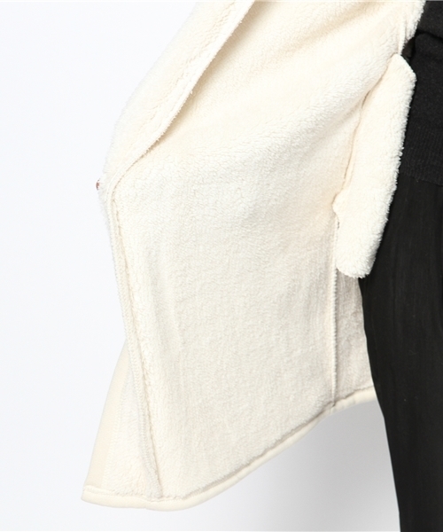 DISCOAT（ディスコート）の「【Discoat】裏ボアビッグフードパーカー（パーカー・レディース・クリーム/グレー/ネイビー・ﾌﾘ-）」の6枚目の写真