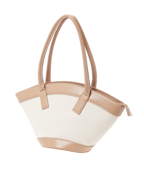 fifth（フィフス）の「キャンバス地トライアングルハンドバッグ（ハンドバッグ・レディース・ブラック/ベージュ・FREE）」の4枚目の写真