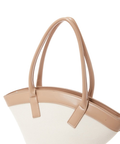fifth（フィフス）の「キャンバス地トライアングルハンドバッグ（ハンドバッグ・レディース・ブラック/ベージュ・FREE）」の6枚目の写真