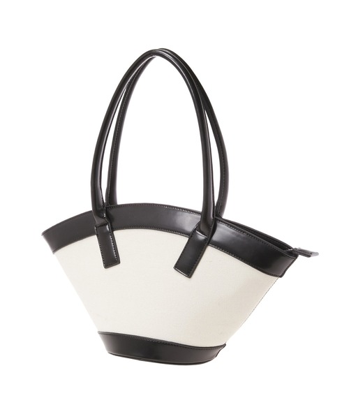 fifth（フィフス）の「キャンバス地トライアングルハンドバッグ（ハンドバッグ・レディース・ブラック/ベージュ・FREE）」の7枚目の写真