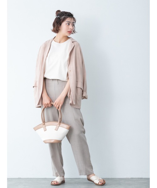 fifth（フィフス）の「キャンバス地トライアングルハンドバッグ（ハンドバッグ・レディース・ブラック/ベージュ・FREE）」の3枚目の写真